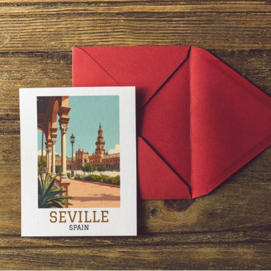 Retro Sevilla Spanje Andalusië Architectuur Briefkaart