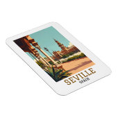 Retro Sevilla Spanje Andalusië Architectuur Magneet (Rechterzijde)