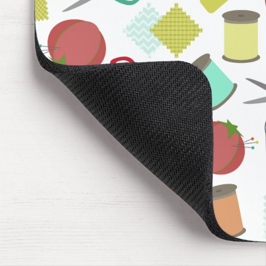 Retro Sewing Thmed Mousepad Muismat (Hoek)