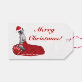 Retro Sexy Pinup Meisje Kunst Kerstcadeau Tags M! Cadeaulabel