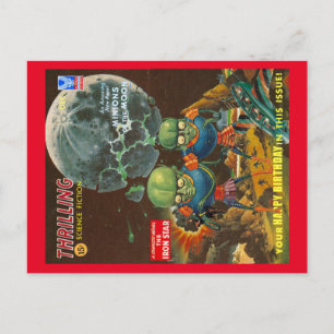 RETRO SF VERJAARDAG FELICITATIEKAART BRIEFKAART