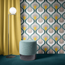 Retro Sfeer Aqua Turquoise Blush Roze Geel Beige