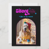 Retro Sfeer Grappige Retro Huisdier Hond Kerst Fot Feestdagenkaart (Voorkant)