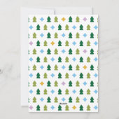 Retro Sfeer Multi-Kleur Kerst Foto Kaart (Achterkant)