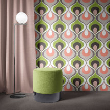 Retro Sfeer Roze Groen Taupe Wit