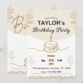 Retro Sfeer: Verjaardagskaart met Retro Uitstralin Kaart (Voorkant / Achterkant)