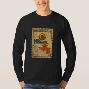 Retro SFR Joegoslavië Postzegel Design T-Shirt