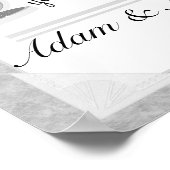 Retro Shabby Chic Fotohokje Huwelijksbord Poster (Hoek)