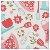 Retro Shabby Chic Kitchen Fabric Stof (Close Up)