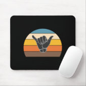 Retro shaka hand surf teken - cool surfer_surf muismat (Met muis)