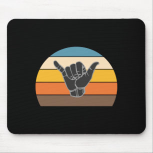Retro shaka hand surf teken - cool surfer_surf muismat