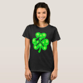 Retro Shamrock Firefighter St Patrick Day Irish Co T-shirt (Voorkant volledig)