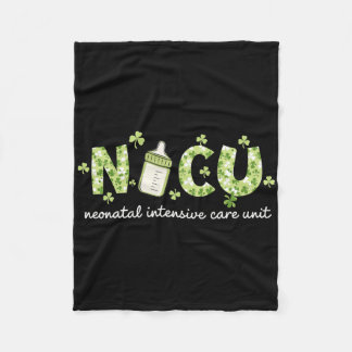 Retro Shamrock Nicu Verpleegster Gelukkig St Patri Fleece Deken