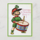  Retro Shamrock Soldier St Patrick's Day Briefkaart (Voorkant)