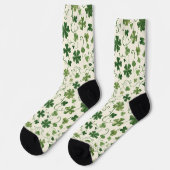 Retro Shamrock Spiraalpatroon Soksokken Sokken (Links)