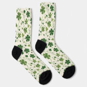 Retro Shamrock Spiraalpatroon Soksokken Sokken (Rechts)