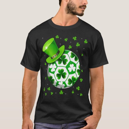 Retro Shamrock Voetbal Sport St. Patrick S Day Kos T-shirt (Voorkant)
