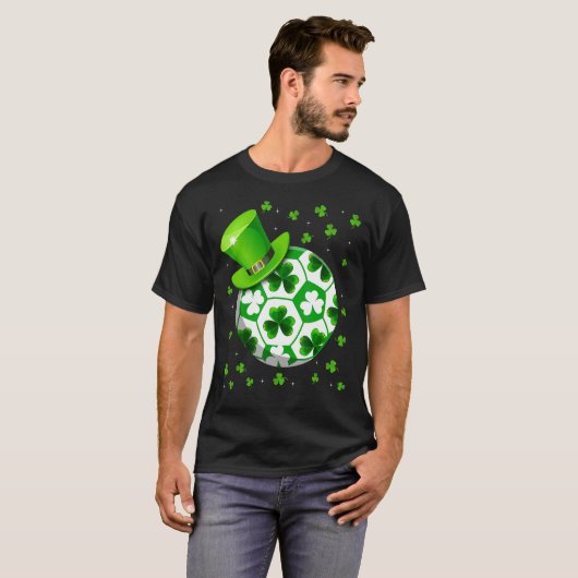 Retro Shamrock Voetbal Sport St. Patrick S Day Kos T-shirt (Voorkant volledig)