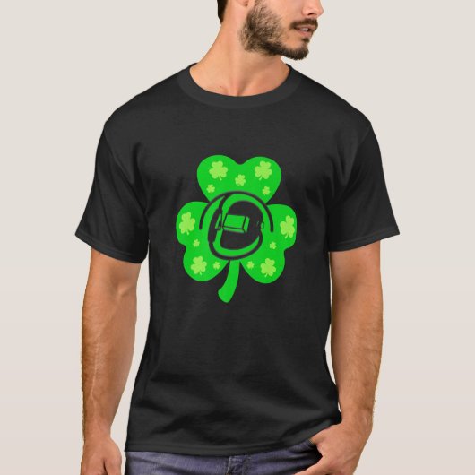 Retro Shamrock Welder St.Patrick Day Irish Costume T-shirt (Voorkant)