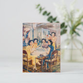 Retro Shanghai Adverteren Mahjong Game Briefkaart (Staand voorkant)