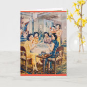 Retro Shanghai Advertising Mahjong Game  Kaart (Gele Bloem)