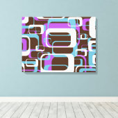 RETRO SHAPES PATTERN CANVAS AFDRUK (Insitu (Houten vloer))