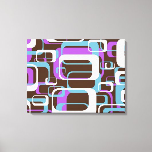 RETRO SHAPES PATTERN CANVAS AFDRUK (Voorkant)