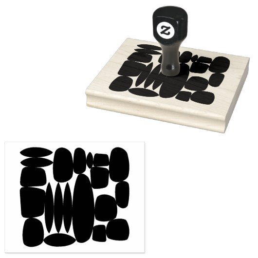 Retro Shapes Rubber Stamp Rubberstempel (Gestempeld)