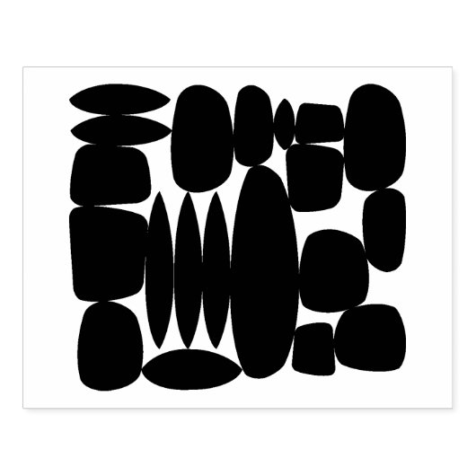 Retro Shapes Rubber Stamp Rubberstempel (Afrduk)