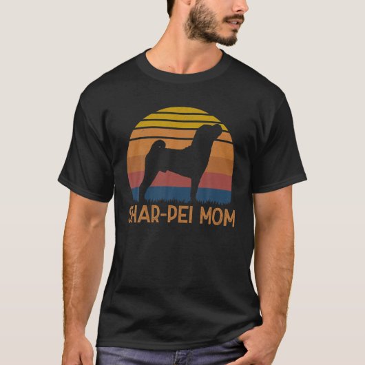 Retro Shar-Pei Ma - Sharpei Dog Eigenaar moeder Pe T-shirt (Voorkant)