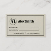  Retro Share The Love Reference Card Aanbevelingskaartje (Achterkant)