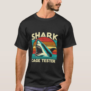 Retro Shark Cage Tester Herstel Grappige Beenarm A T-shirt