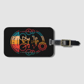 Retro Shark Valley Fietsroute Bagagelabel (Voorkant (horizontaal))