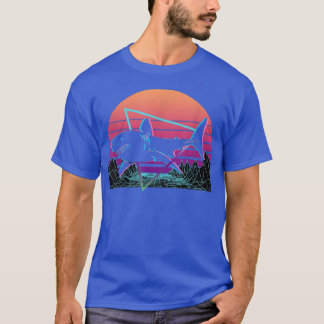 Retro Shark Vaporwave esthetisch T-shirt