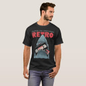Retro Shark VHS Cassettebandje Funny 80s Nostalgie T-shirt (Voorkant volledig)
