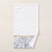 RETRO SHELL AQUA SPLASH WHITROOM BATHROOM TOWEL SE BAD HANDDOEK (Handdoek)