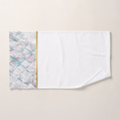 RETRO SHELL AQUA SPLASH WHITROOM BATHROOM TOWEL SE BAD HANDDOEK (Handdoek)