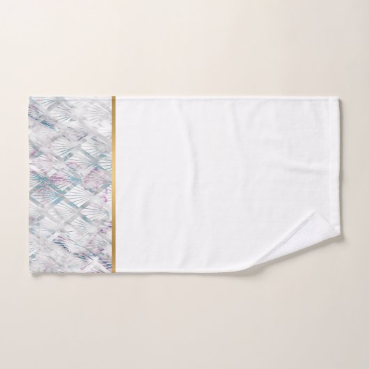RETRO SHELL AQUA SPLASH WHITROOM BATHROOM TOWEL SE BAD HANDDOEK (Handdoek)