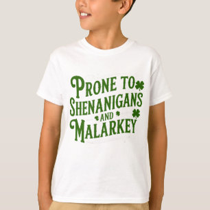 Retro Shenanigans & Malarkey Humor Iers grappig T-shirt