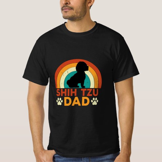 Retro Shih Tzu Dad T-shirt (Voorkant)