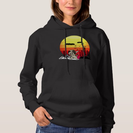 Retro Shih Tzu Dog Hoodie (Voorkant)