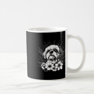 Retro Shih Tzu Hondenliefhebber Tattoo Stijl Koffiemok
