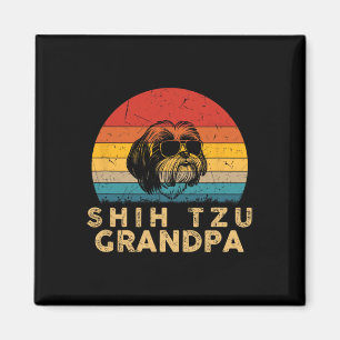 Retro Shih Tzu Opa Hondenliefhebber Paw Papa Vader Magneet
