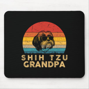 Retro Shih Tzu Opa Hondenliefhebber Paw Papa Vader Muismat