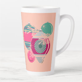 Retro Shiny Brite Kerstversieringen Latte Mok