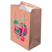 Retro Shiny Brite Kerstversieringen Medium Cadeauzakje (Achterkant Gekanteld)