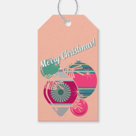 Retro Shiny Brite Ornamenten Kerst Cadeaulabel