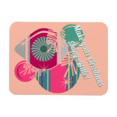 Retro Shiny Brite Ornaments Christmas Magneet (Horizontaal)