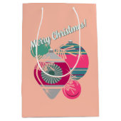 Retro Shiny Brite Ornaments Christmas Medium Cadeauzakje (Voorkant)