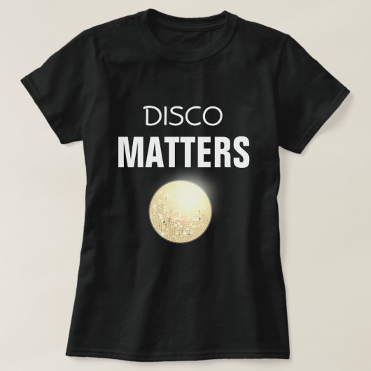 Retro Shiny Gold Disco Ball van 70 s | Disco-aange T-shirt (Design voorkant)